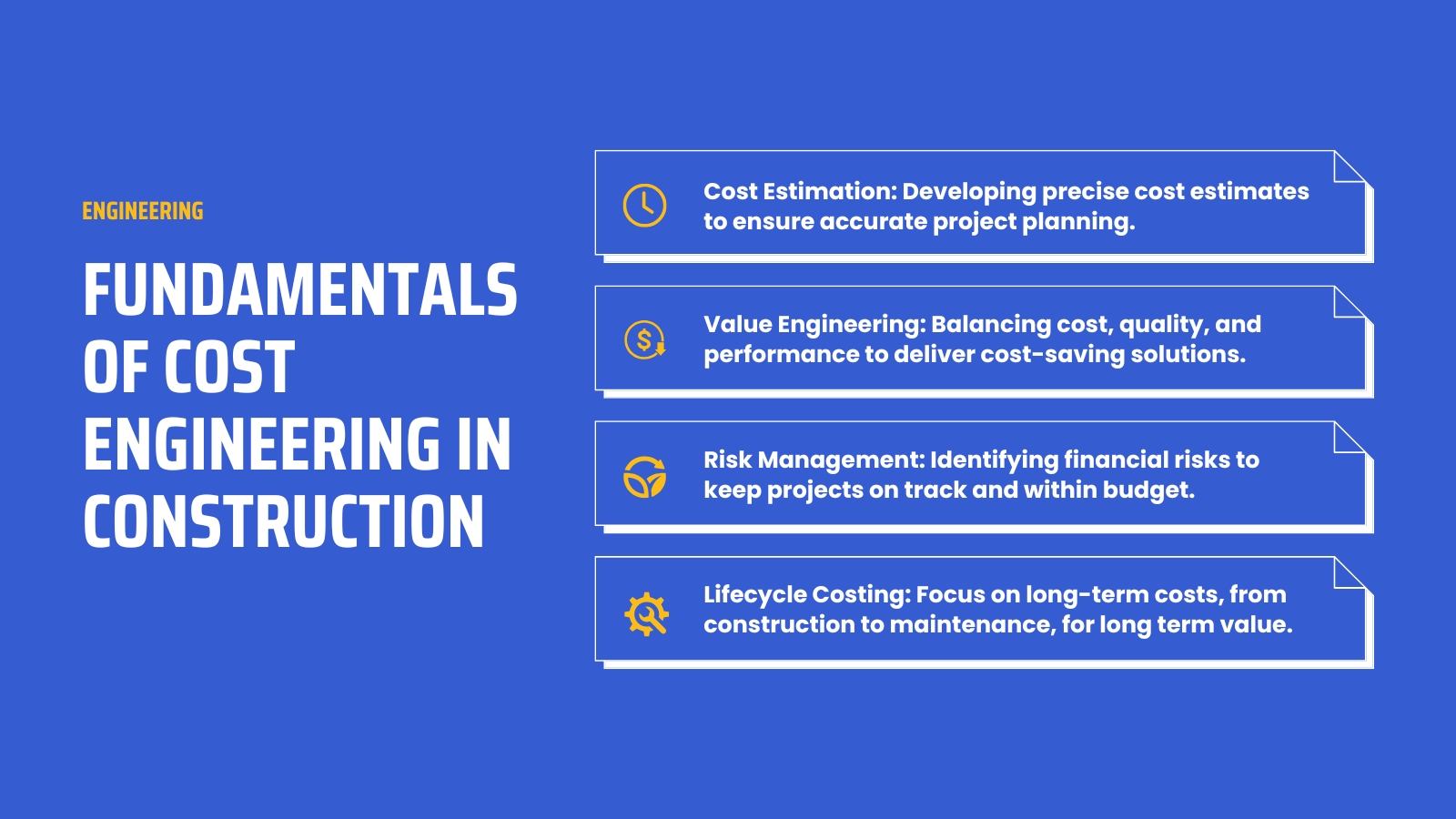 Fundamentals of Cost Engineering