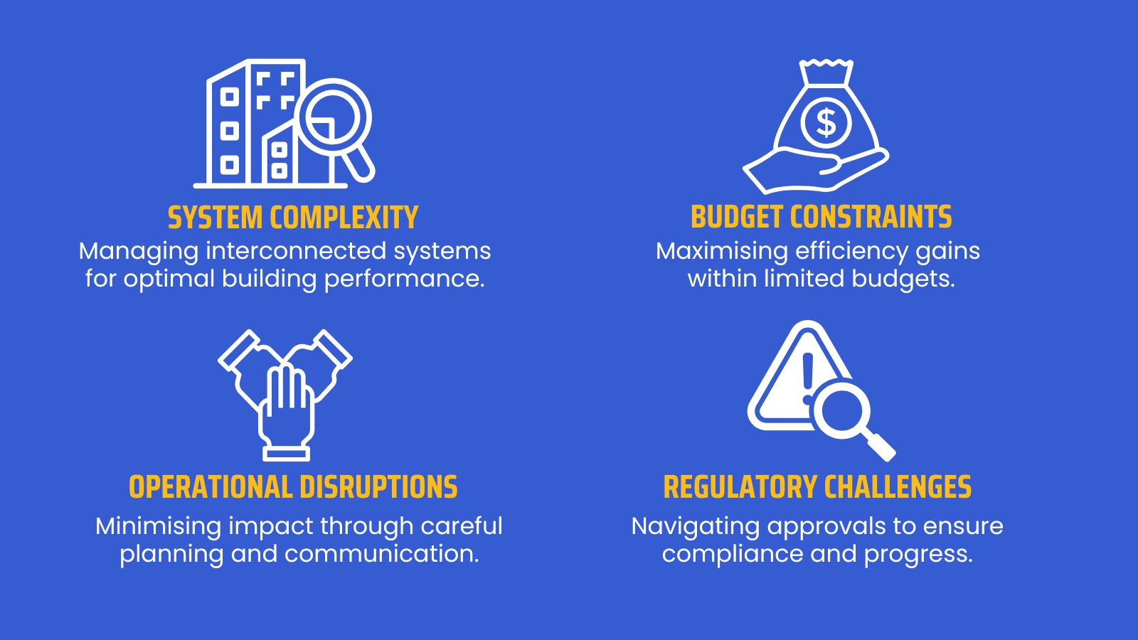 Challenges in Recommissioning