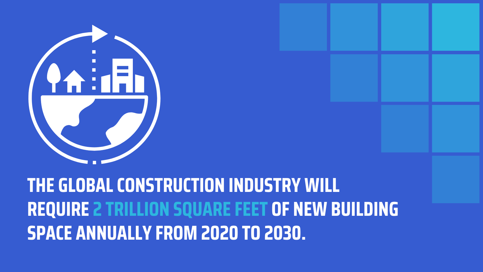 global construction industry will  require 2 trillion square feet of new building space