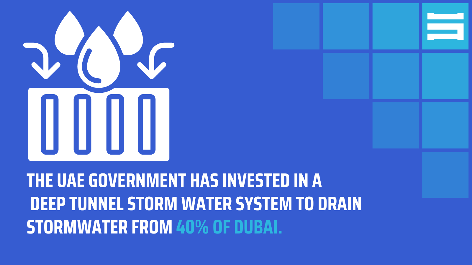 UAE government investment in the Deep Tunnel Storm Water System